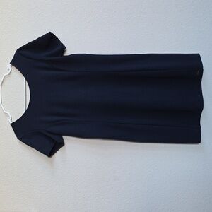 NEW Armani Exchange Navy Short Sleeve Back Zipper Dress, Sz L